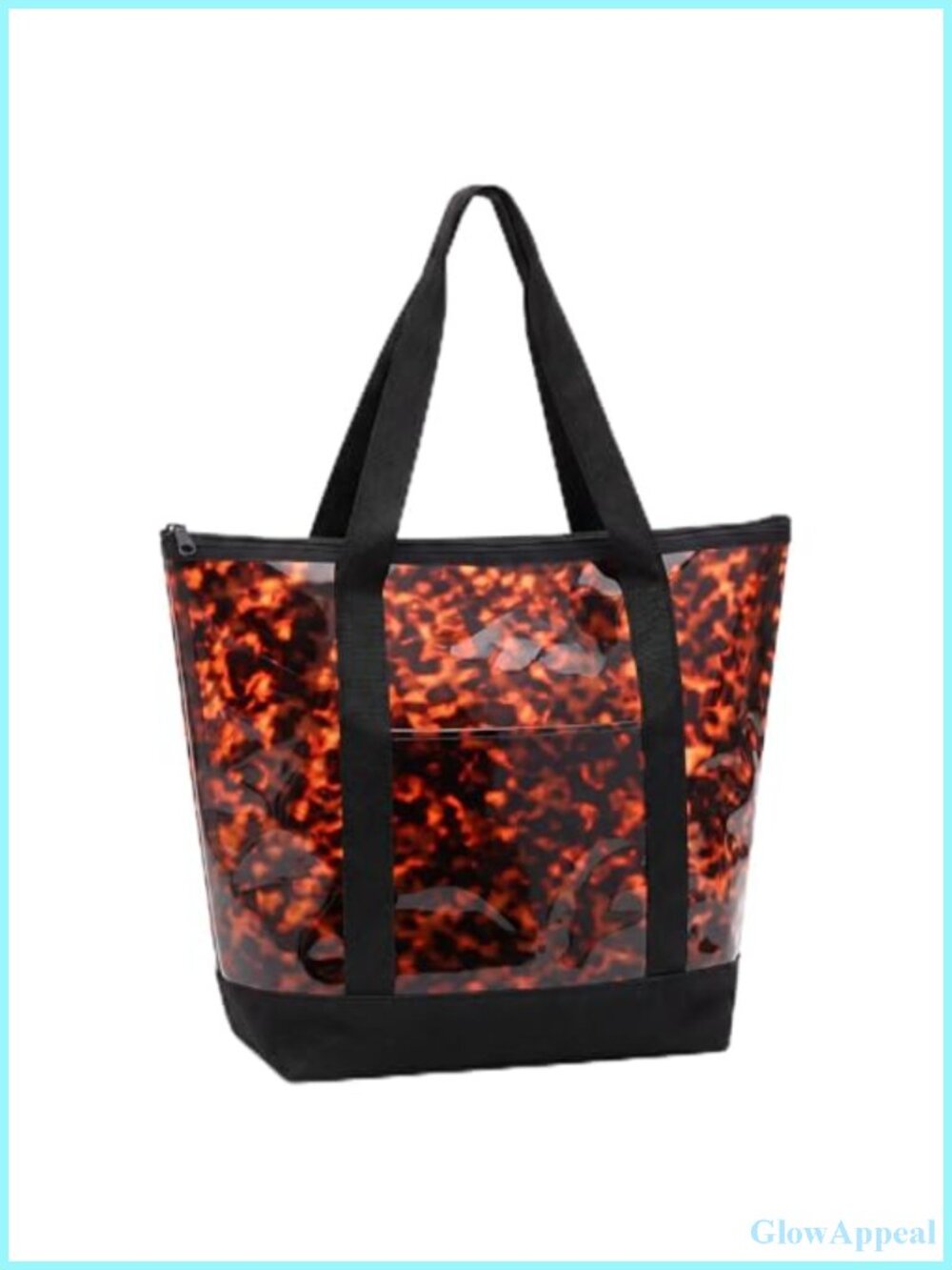 Clear PVC Security Approved Tote Bag for Travel Work Beach